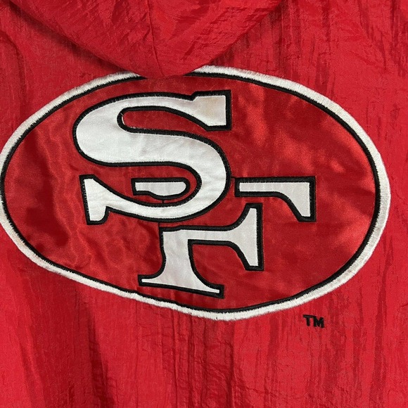 Vintage NFL Starter San Francisco 49ers Puffer Jacket Men's Sz Large Red/Gold - Picture 10 of 11